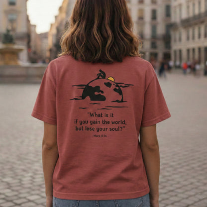 Mark 8:36 Pocket Tee